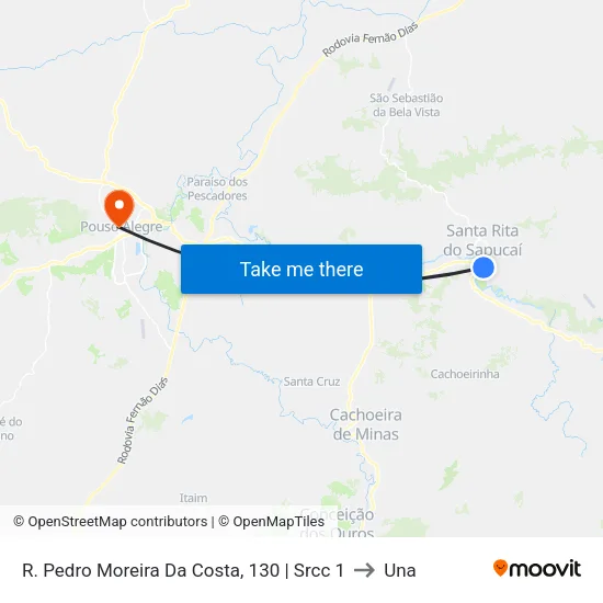 R. Pedro Moreira Da Costa, 130 | Srcc 1 to Una map