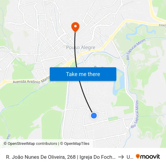 R. João Nunes De Oliveira, 268 | Igreja Do Foch – Sentido Bairro to Una map