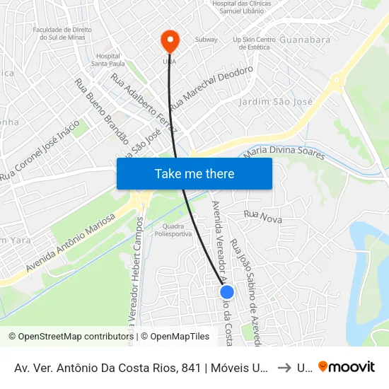 Av. Ver. Antônio Da Costa Rios, 841 | Móveis Usados São Geraldo to Una map