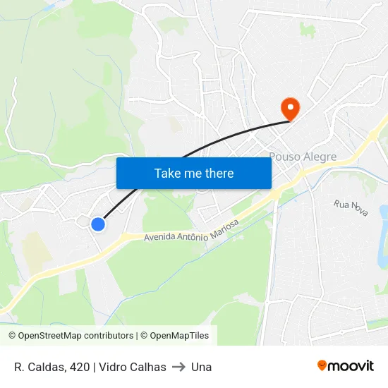 R. Caldas, 420 | Vidro Calhas to Una map