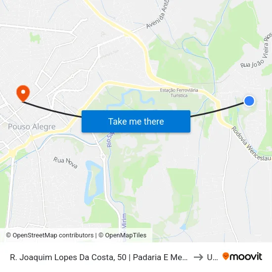 R. Joaquim Lopes Da Costa, 50 | Padaria E Mercearia Mineiro to Una map