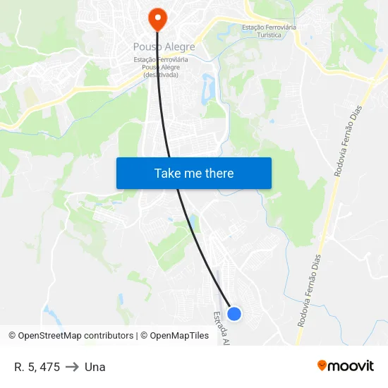 R. 5, 475 to Una map