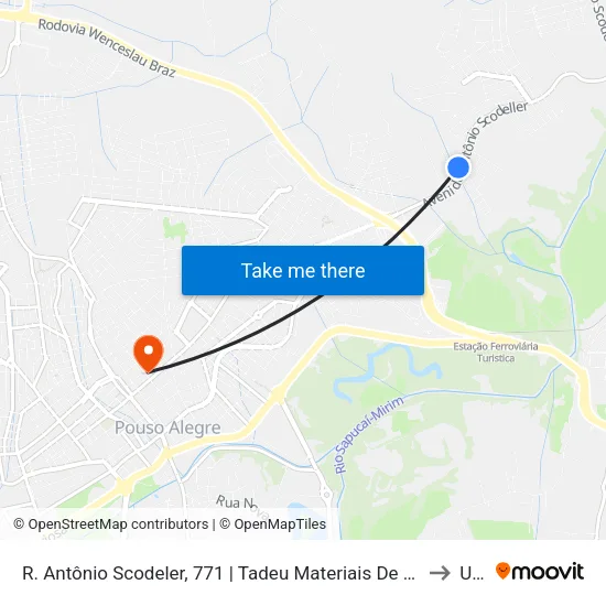 R. Antônio Scodeler, 771 | Tadeu Materiais De Construção to Una map
