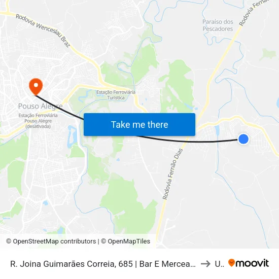 R. Joina Guimarães Correia, 685 | Bar E Mercearia Amazonas – Sentido Centro to Una map