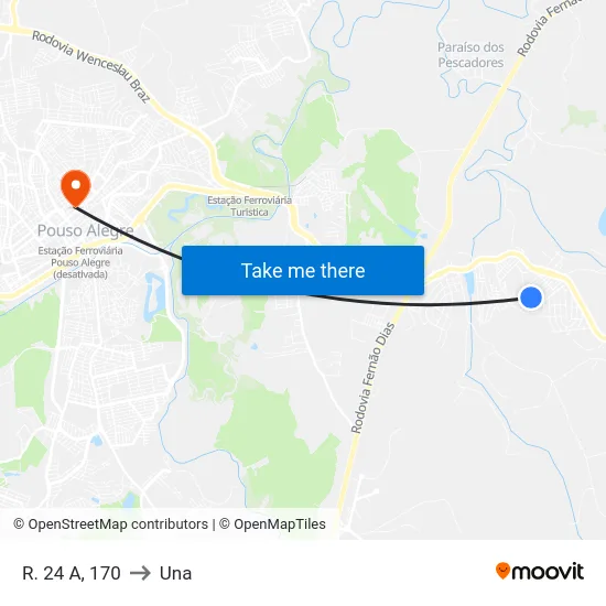 R. 24 A, 170 to Una map