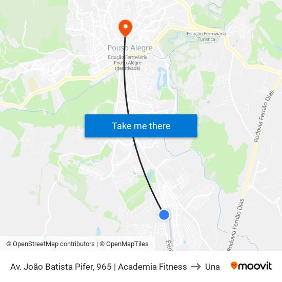 Av. João Batista Pifer, 965 | Academia Fitness to Una map