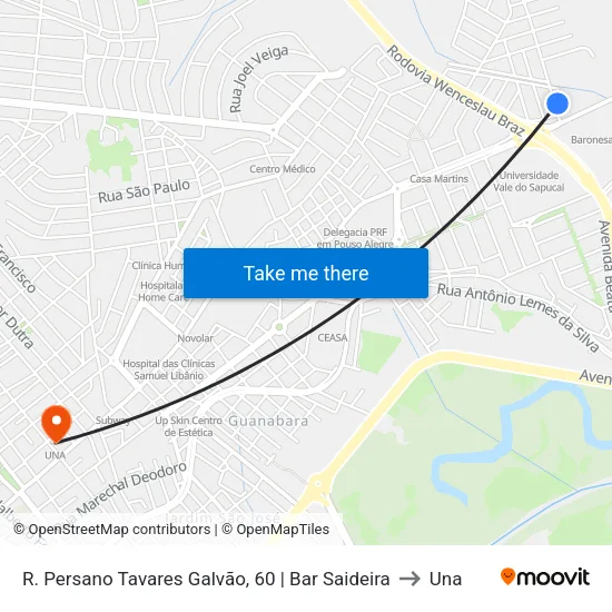 R. Persano Tavares Galvão, 60 | Bar Saideira to Una map