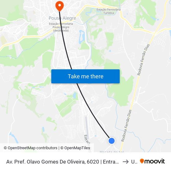 Av. Pref. Olavo Gomes De Oliveira, 6020 | Entrada Do Viveiros De Muda to Una map