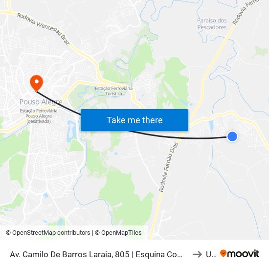 Av. Camilo De Barros Laraia, 805 | Esquina Com R. Joina Guimarães to Una map