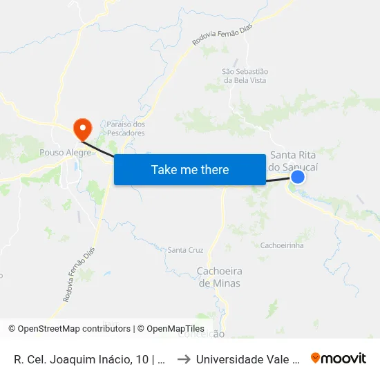 R. Cel. Joaquim Inácio, 10 | Praça Da Katrin to Universidade Vale Do Sapucai map