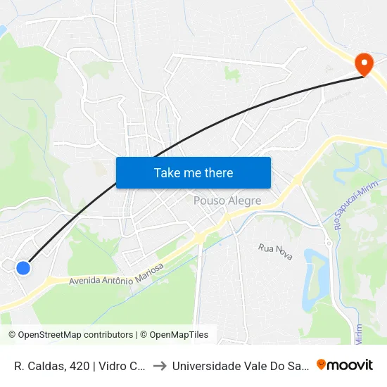 R. Caldas, 420 | Vidro Calhas to Universidade Vale Do Sapucai map