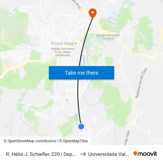 R. Hélio J. Schiefler, 220 | Depósito De Carrocerias to Universidade Vale Do Sapucai map