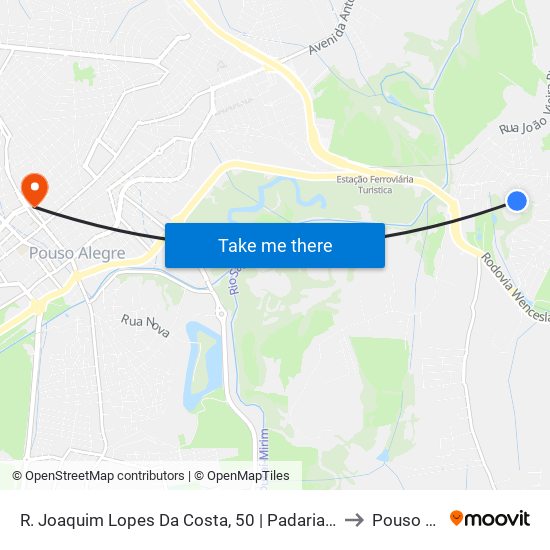 R. Joaquim Lopes Da Costa, 50 | Padaria E Mercearia Mineiro to Pouso Alegre map