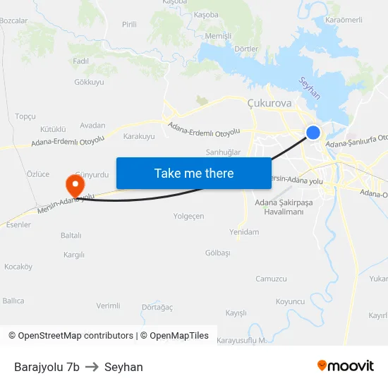 Barajyolu 7b to Seyhan map