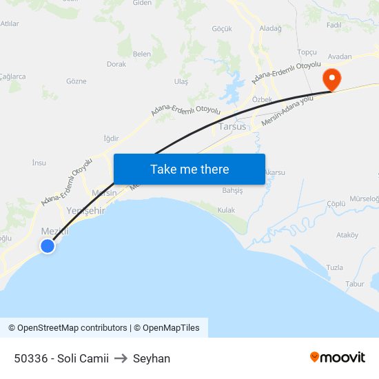 50336 - Soli Camii to Seyhan map