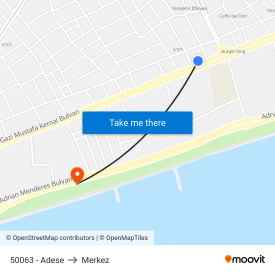 50063 - Adese to Merkez map