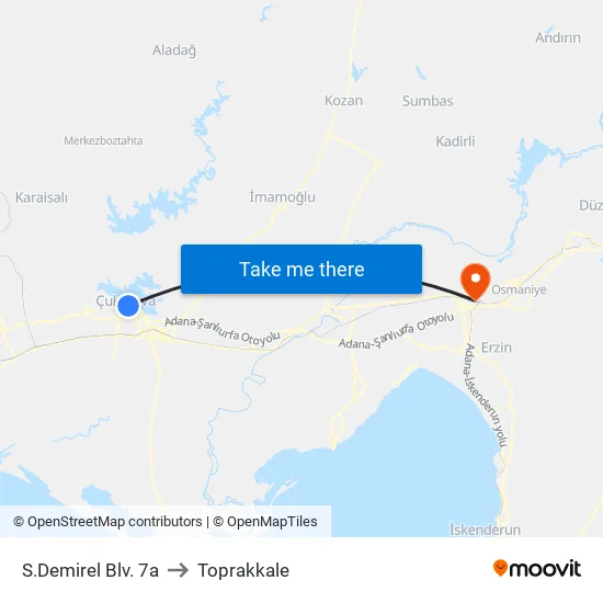 S.Demirel Blv. 7a to Toprakkale map