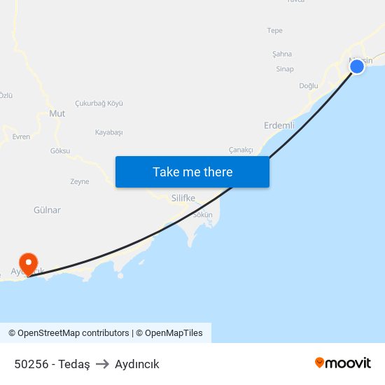 50256 - Tedaş to Aydıncık map