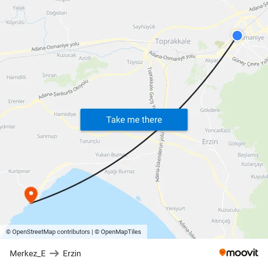 Merkez_E to Erzin map