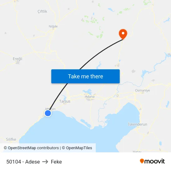 50104 - Adese to Feke map