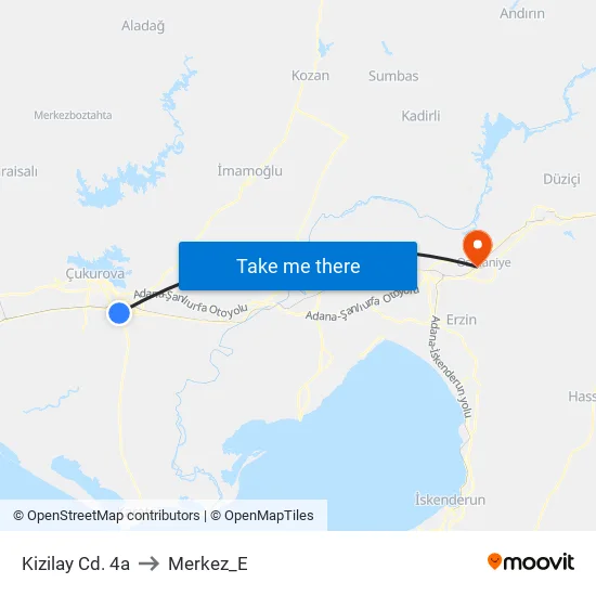 Kizilay Cd. 4a to Merkez_E map