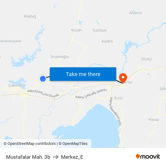 Mustafalar Mah. 3b to Merkez_E map