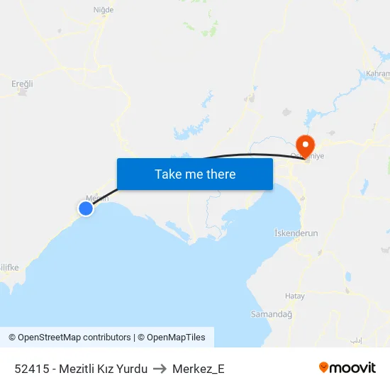 52415 - Mezitli Kız Yurdu to Merkez_E map
