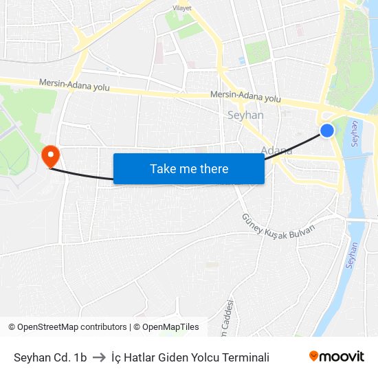 Seyhan Cd. 1b to İç Hatlar Giden Yolcu Terminali map