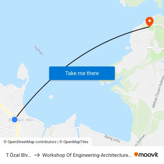 T.Özal Blv. 4b to Workshop Of Engineering-Architecture Faculty map