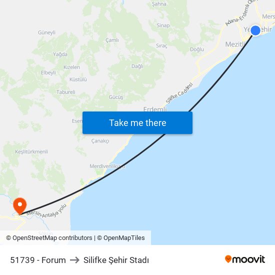 51739 - Forum to Silifke Şehir Stadı map
