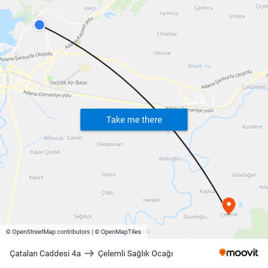 Çatalan Caddesi 4a to Çelemli Sağlık Ocağı map