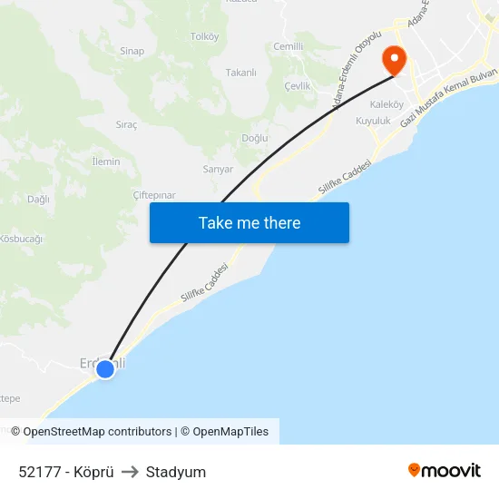 52177 - Köprü to Stadyum map