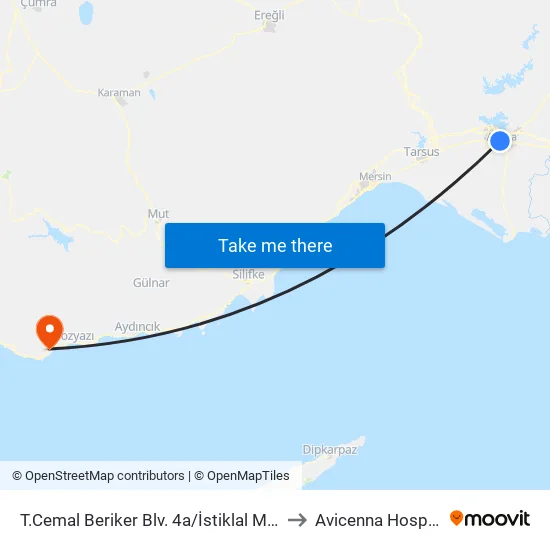 T.Cemal Beriker Blv. 4a/İstiklal Metro to Avicenna Hospital map