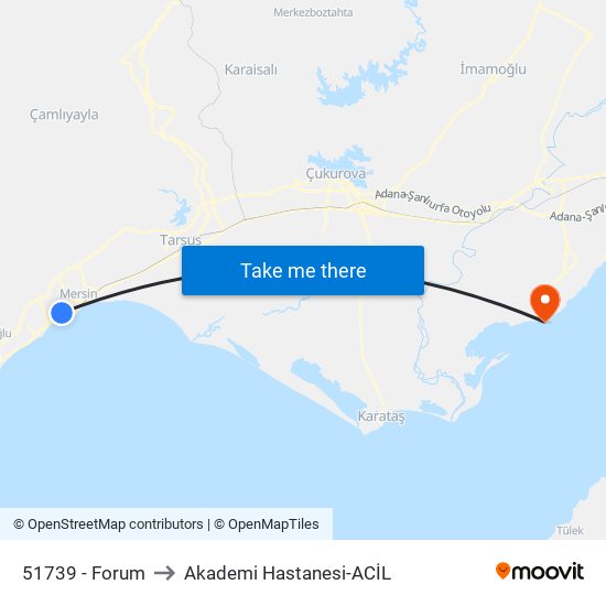 51739 - Forum to Akademi Hastanesi-ACİL map