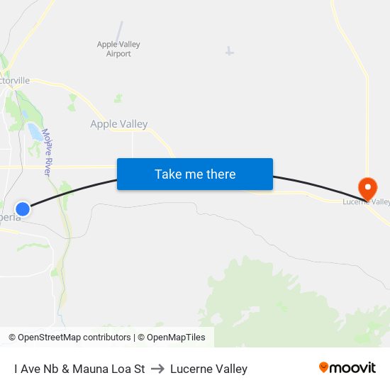 I Ave Nb & Mauna Loa St to Lucerne Valley map