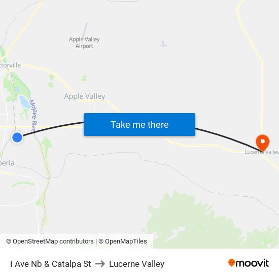 I Ave Nb & Catalpa St to Lucerne Valley map