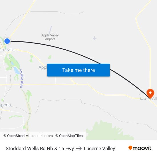 Stoddard Wells Rd Nb & 15 Fwy to Lucerne Valley map