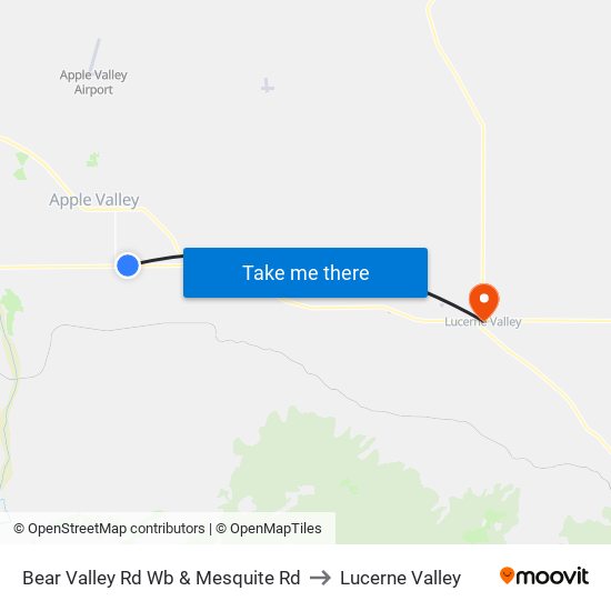 Bear Valley Rd Wb & Mesquite Rd to Lucerne Valley map
