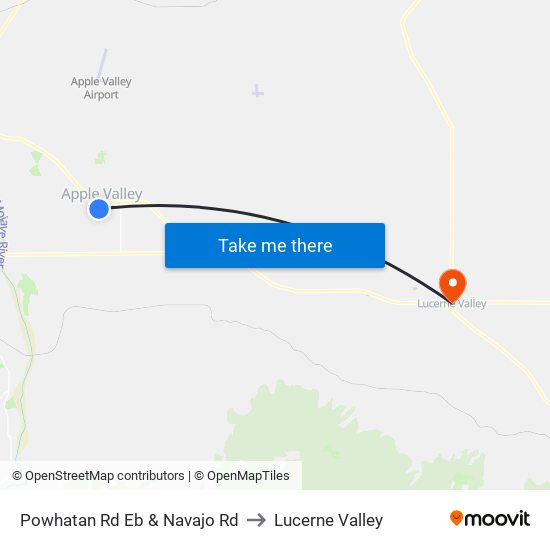 Powhatan Rd Eb & Navajo Rd to Lucerne Valley map