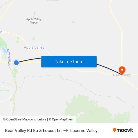 Bear Valley Rd Eb & Locust Ln to Lucerne Valley map