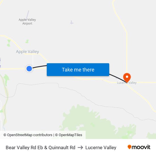 Bear Valley Rd Eb & Quinnault Rd to Lucerne Valley map