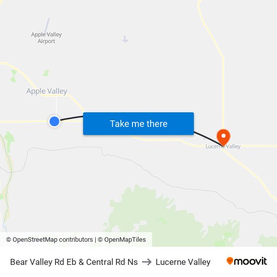 Bear Valley Rd Eb & Central Rd Ns to Lucerne Valley map