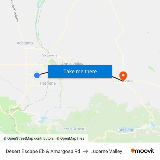 Desert Escape Eb & Amargosa Rd to Lucerne Valley map