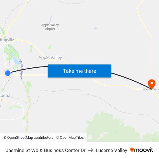 Jasmine St Wb & Business Center Dr to Lucerne Valley map