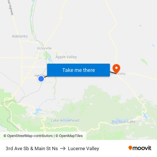 3rd Ave Sb & Main St Ns to Lucerne Valley map