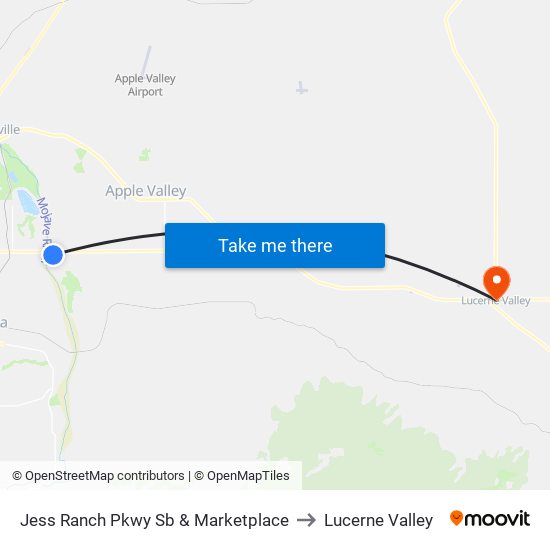 Jess Ranch Pkwy Sb & Marketplace to Lucerne Valley map