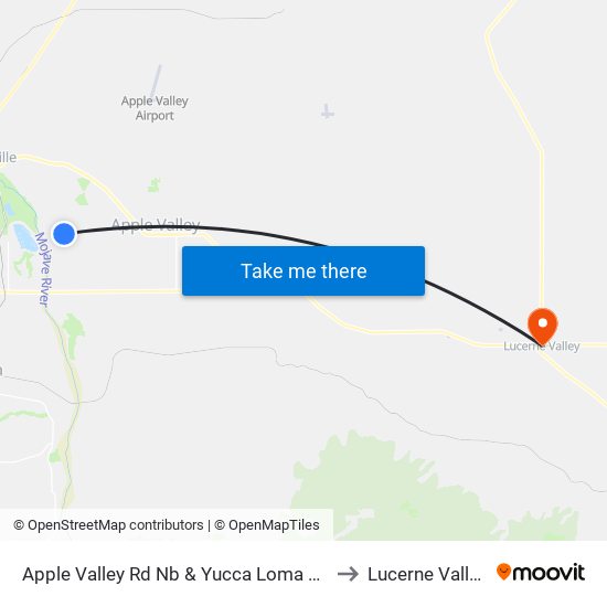 Apple Valley Rd Nb & Yucca Loma Rd to Lucerne Valley map