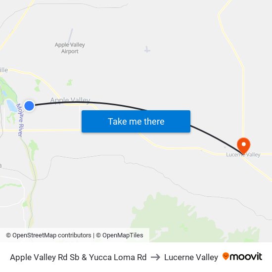 Apple Valley Rd Sb & Yucca Loma Rd to Lucerne Valley map