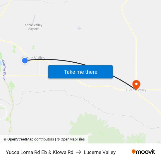 Yucca Loma Rd Eb & Kiowa Rd to Lucerne Valley map
