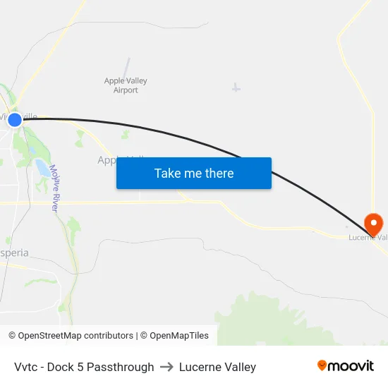 Vvtc - Dock 5 Passthrough to Lucerne Valley map